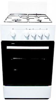 Фото товару Кухонна плита газова Grunhelm G4F5600W біла, 4 конфорки, газова духовка темна, розміри: 85в50ш59г см. Гарантія 2 роки.