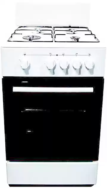 Кухонна плита газова Grunhelm G4F5600W біла, 4 конфорки, газова духовка темна, розміри: 85в50ш59г см. Гарантія 2 роки. - зображення 5