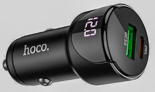 Автомобільний зарядний пристрій АЗП Hoco Z42 QC3.0 +PD 20W чорний, для мобільних телефонів, смартфонів та планшетів - зображення 6