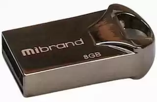 Фото товара Флеш память 8 Гб Mibrand Hawk черная, USB накопитель