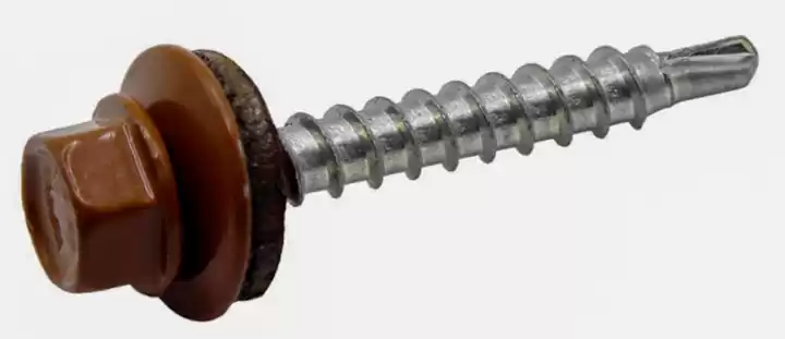Саморіз покрівельний 4.8*35 мм RAL 6020 (код 207/21) (250 шт. в уп.), оцинкований - зображення 5