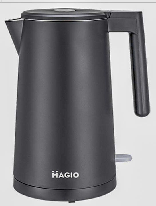 Електрочайник MAGIO МG-491 1.7 л, 1850 Вт, дисковий, двошаровий корпус з нержавіючої сталі - зображення 1