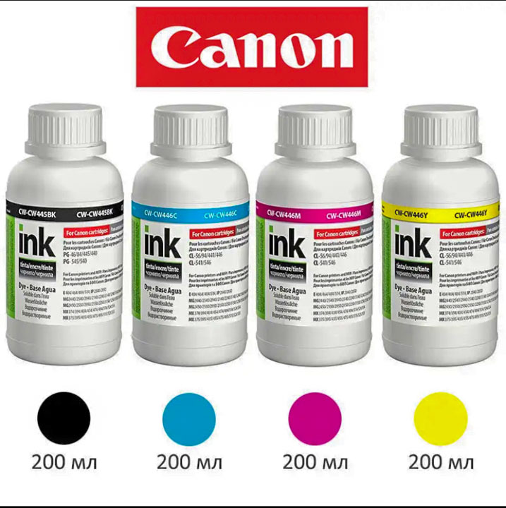 Комплект чорнил ColorWay CW520/CW521 SET02 4*200 мл, для Canon PG-510/CLI-520 - зображення 6