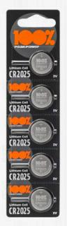 Фото товару Батарейка CR2025, PeakPower, 3 V, літієва, бл. 5/1, аналоги: 5003LC, BR2025, DL2025, ECR2025, SB-T14, AWI L12