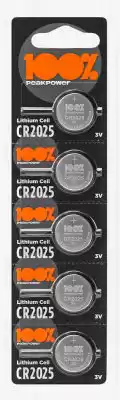 Батарейка CR2025, PeakPower, 3 V, літієва, бл. 5/1, аналоги: 5003LC, BR2025, DL2025, ECR2025, SB-T14, AWI L12 - зображення 5