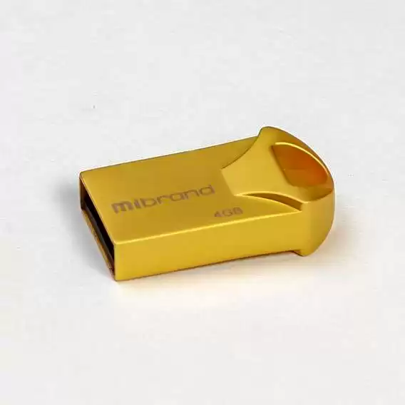 Флешка 4 Гб Mibrand Hawk золотиста, USB накопичувач - зображення 5