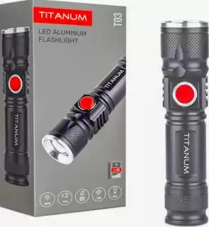 Фото товара Фонарик ручной Titanum TLF-T03 230 Lm, 6500K металлический, аккумулятор 1200 mAh