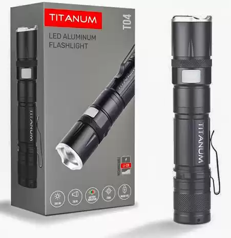 Ліхтарик ручний Titanum TLF-T04 300 Lm, 6500K металевий, акумулятор 1200 mAh - зображення 5