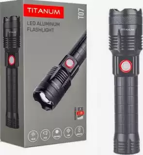 Фото товара Фонарик ручной Titanum TLF-T07 700 Lm, 6500K+COB металлический, аккумулятор 1200 mAh, (18650 или 21700 или 3*ААА)