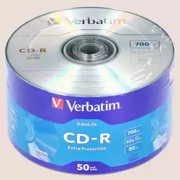 Диск CD-R Fiesta 700Mb 52x Bulk 50 шт. CD-R чистий диск для запису музики, відео, фотографій, програм та документів - зображення 5