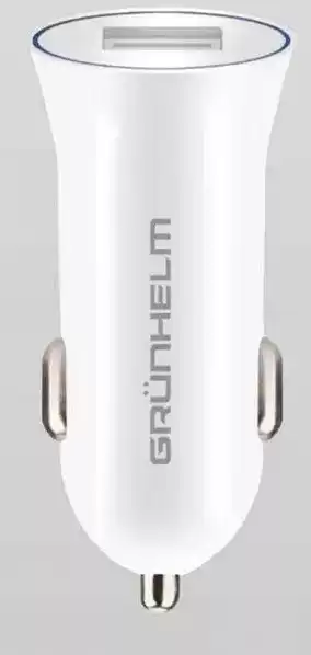 Автомобільний зарядний пристрій для телефону 5 В, 1.5 А, білий, 1*USB Grunhelm GCC-08 - зображення 5