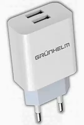 Зарядний пристрій для телефону 5 В, 2.1 А, білий, 2*USB Grunhelm GWC-02 - зображення 5