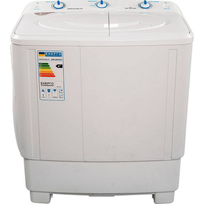 Пральна машина GWF-WS701W Grunhelm 7 кг, біла, напівавтомат - зображення 1