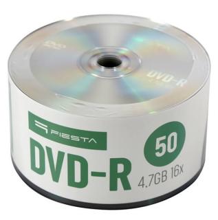 Фото товару Диск DVD-R Fiesta 4,7Gb 16x Bulk 50 шт.