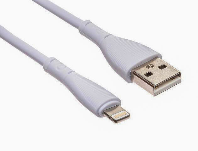 Кабель Lightning на USB Male 30 см, білий - зображення 1