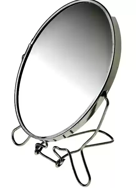 Дзеркало косметичне Mirror Two-Side (19 см) на підставці, для Розкішного Макіяжу, збільшувальне з одної сторони та звичайне з другої сторони - зображення 5