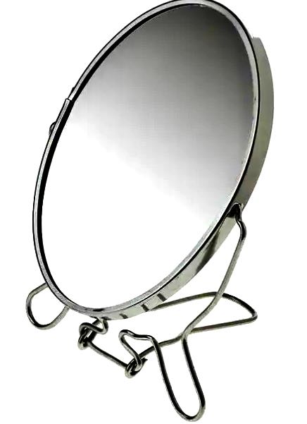 Дзеркало косметичне Mirror Two-Side (19 см) на підставці, для Розкішного Макіяжу, збільшувальне з одної сторони та звичайне з другої сторони - зображення 6