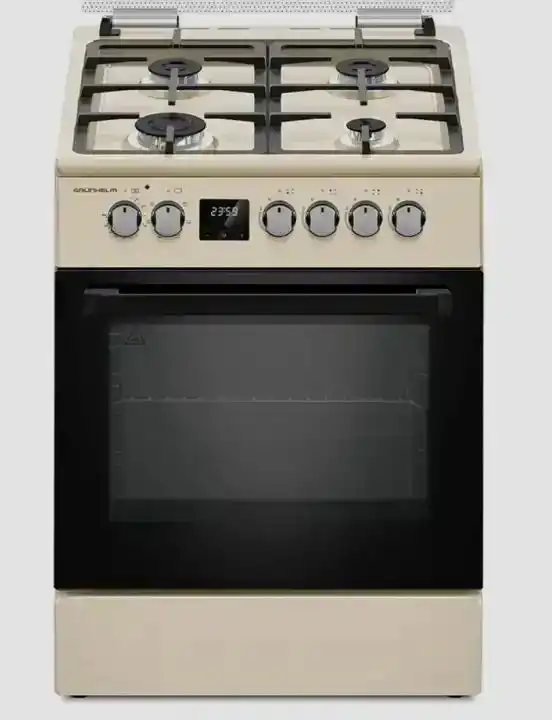 Плита газоелектрична Grunhelm FDR661234BE 60 см бежева - зображення 5