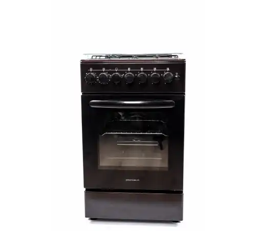 Плита газоелектрична Grunhelm FG5612BR 50 см. коричнева - зображення 5