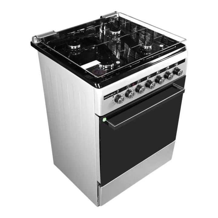 Плита газоелектрична FLG6612G 60 см. сіра, дзеркальна кришка - зображення 1