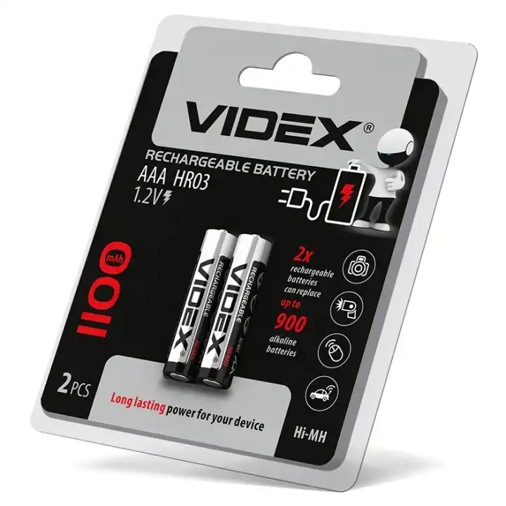 Акумулятор AAA Videx R3 1100mAh double blister/2pcs 20/200 - зображення 5