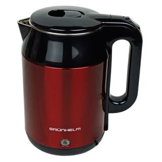 Фото товару Електрочайник Grunhelm EKS-1921R 1.8 л, 1500 Вт, метал (червоний), дисковий