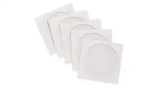Фото товара Конверт для CD DVD дисков бумажный с окошком, белый, 100 шт