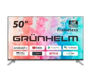 Фото товара Телевизор 50'' Grunhelm 50U700-GA11VT2 SMART TV M8X, Google android 11.0, color box, voice RC, dark gray frame