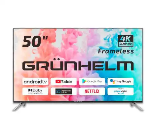 Телевізор 50 дюймів (127 см) Grunhelm 50U700-GA11VT2 SMART TV M8X, Google android 11.0, color box, voice RC, dark gray frame - зображення 5