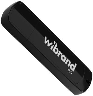 Фото товару Флешка 8 Гб Wibrand Grizzly USB 2.0 чорна