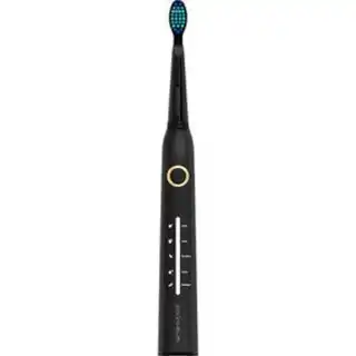 Фото товара Зубная щетка Grunhelm SONIC BLACK GSB-3H звуковая для взрослых (5 режимов, 3 дополнительных насадки)