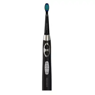 Фото товара Зубная щетка Grunhelm SONIC PRO BLACK GSPB-3H звуковая для взрослых (5 режимов, 3 дополнительных насадки)
