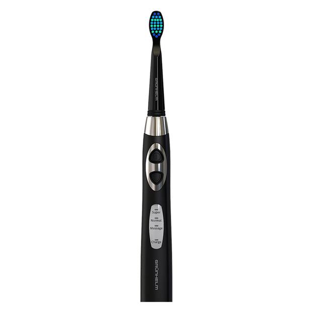 Зубна щітка Grunhelm SONIC PRO BLACK GSPB-3H звукова для дорослих (5 режимів, 3 додаткових насадки) - зображення 6