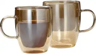 Фото товара Набор чашек Vittora VT-5305-270 Gold, 270 мл с двойным дном, 2 шт.