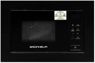 Фото товару Мікрохвильова піч вбудована GRUNHELM 20MB800 чорна, 20 л, 800 W, гарантія 2 роки