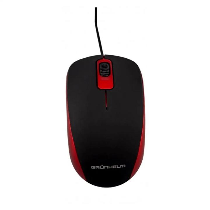 Миша дротова Grunhelm M-104WD, USB, чорна, для компʼютера та ноутбука - зображення 6