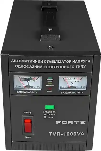 Стабілізатор напруги Forte TVR1000VA, релейного типу, потужність 1000 ВА точність 8%, вага 3,65 кг - зображення 5
