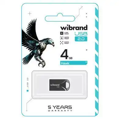 Флешка 4 Гб Wibrand Hawk USB накопичувач чорний - зображення 5