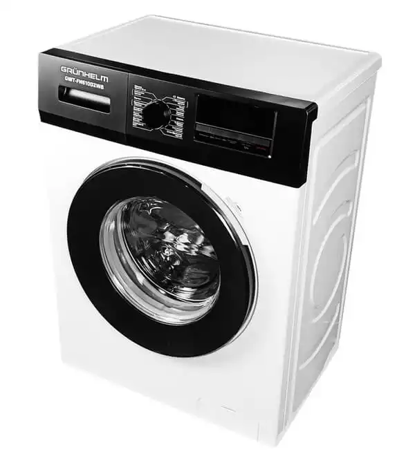 Пральна машина Grunhelm GWT-FN610D2WB 6 кг, 1000 об/хв, A+++, колекторний двигун, дисплей, 85x59.5x47 см, біла, чорний люк, панель та дисплей - зображення 5
