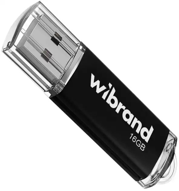 Флешка 16 Гб Wibrand Cougar USB накопичувач чорний - зображення 5