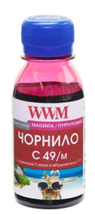 Чорнило WWM GI-490M для Canon Pixma G1400/2400/3400 100г Magenta водорозчинне (C49/M-2) - зображення 5