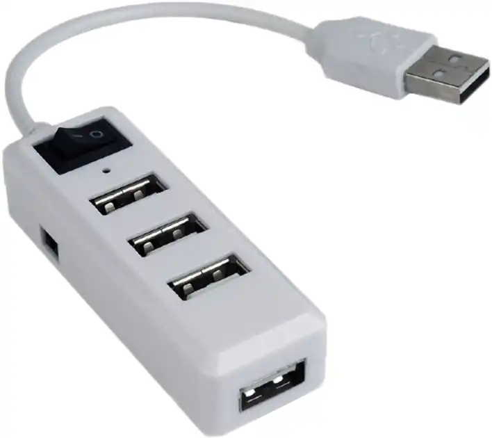 HUB USB 2.0 на 7 порти з кнопкою, UHB-U2P4-21 Gembird - зображення 5