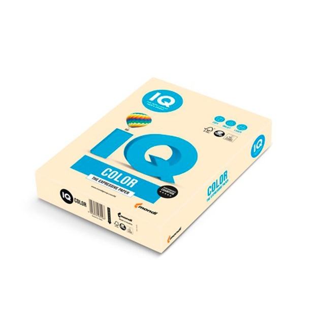 Бумага цветная А4, 160 г/м2, 250 л. IQ CR20 кремовый - изображение 1