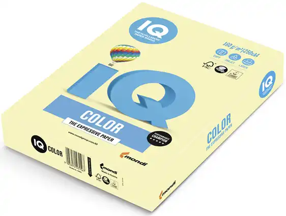 Папір кольоровий А4, 160 г/м2, 250 арк. IQ YE23 жовтий - зображення 5