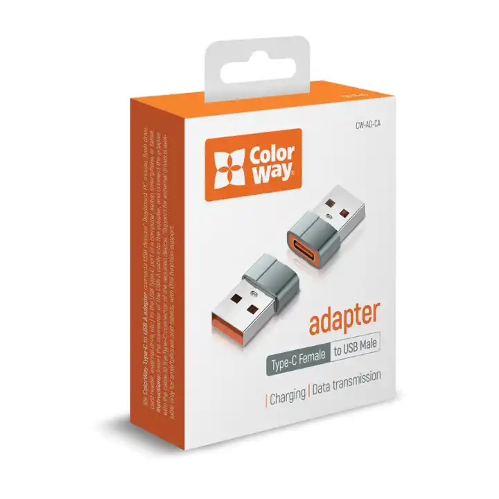 Перехідник Type-C male на USB female, ColorWay - зображення 5