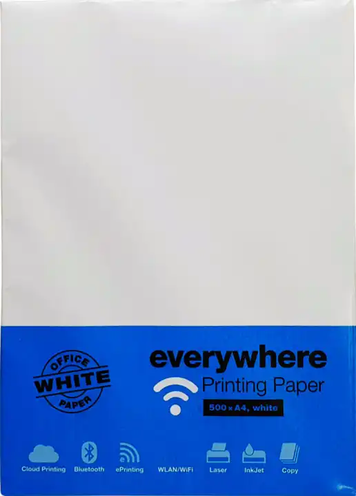Папір А4 Everywhere 80 г/м², 500 аркушів, білий, клас С+ (Словаччина), ксероксний папір для офісу та друку - зображення 5
