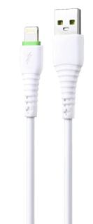 Фото товару Кабель Lightning на USB 2.1 А, 1 м, білиий GMC-01LW Grunhelm