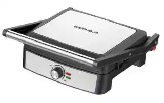 Фото товара Гриль-барбекю электрический Grunhelm G2206 мощность 2,2 кВт (антипригарное покрытие, рифленая поверхность, нагрев до 210 градусов)