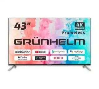 Фото товару Телевізор 43UI700-GA11V, T2 SMART TV, UHD, M8X, Google android 11.0, colour box, voice RC, dark grey frame, GRUNHELM