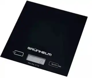 Фото товара Весы кухонные Grunhelm KES-01B электронные стеклянные